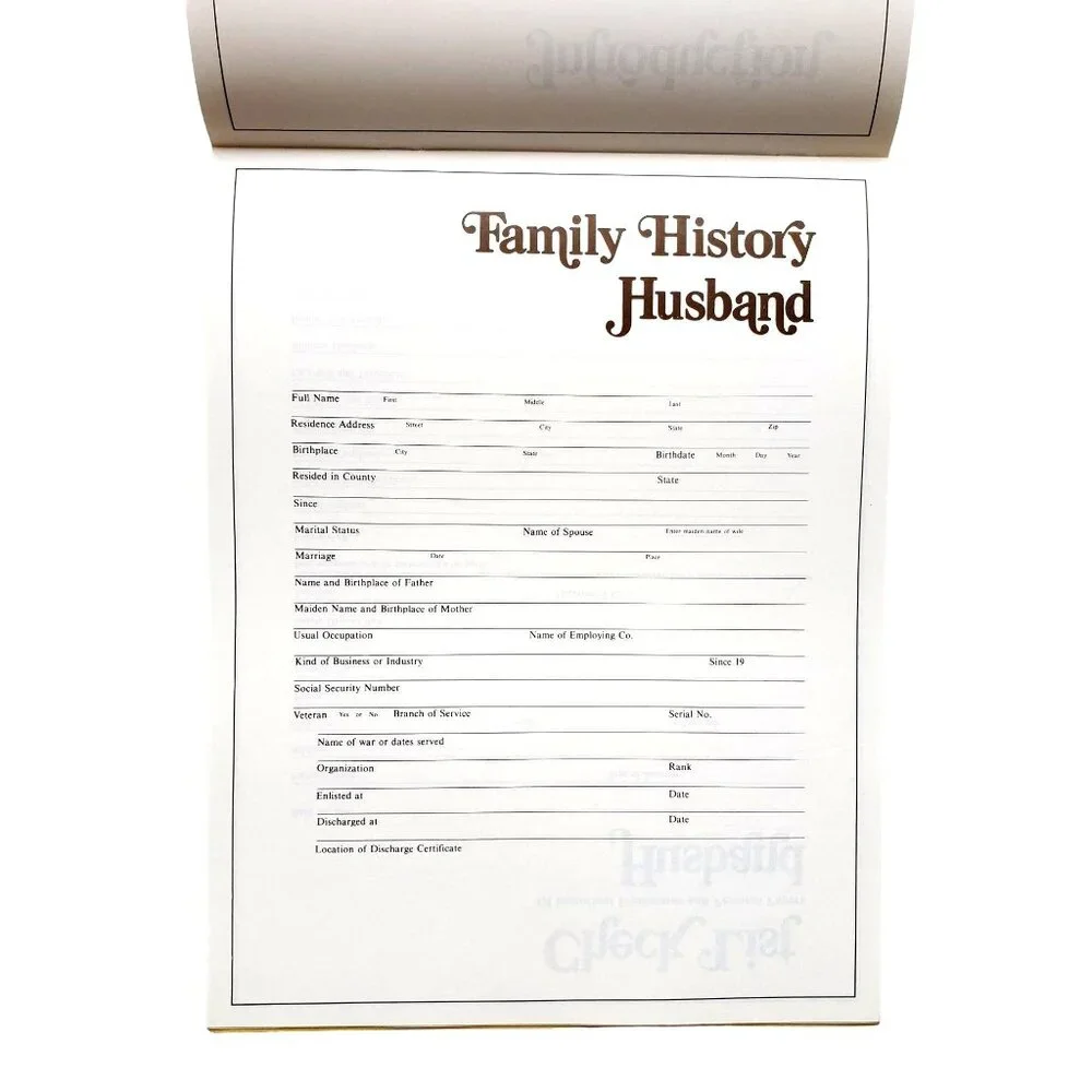 Family Portfolio Record File Confidential 1986 1976 Natl Assoc of Cemeteries